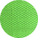 Round Solid Green Modern Rug, abs4815grn