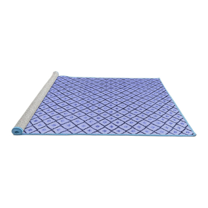 Sideview of Machine Washable Solid Blue Modern Rug, wshabs4815blu