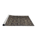 Sideview of Machine Washable Abstract Khaki Green Rug, wshabs4816