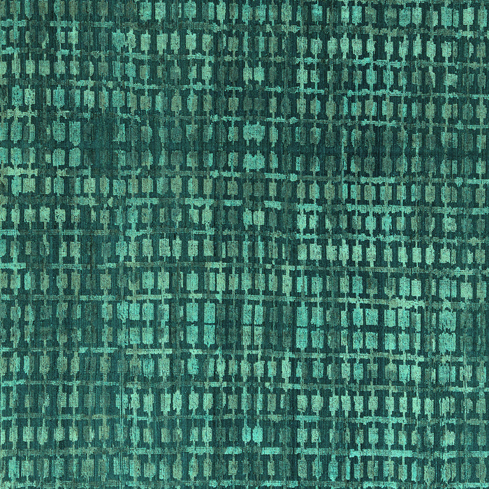 Square Abstract Turquoise Modern Rug, abs4816turq