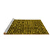 Sideview of Machine Washable Abstract Yellow Modern Rug, wshabs4816yw