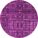 Round Abstract Pink Modern Rug, abs4816pnk