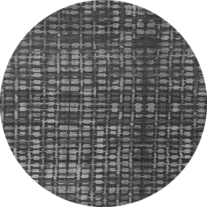 Round Abstract Gray Modern Rug, abs4816gry