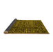 Sideview of Abstract Yellow Modern Rug, abs4816yw