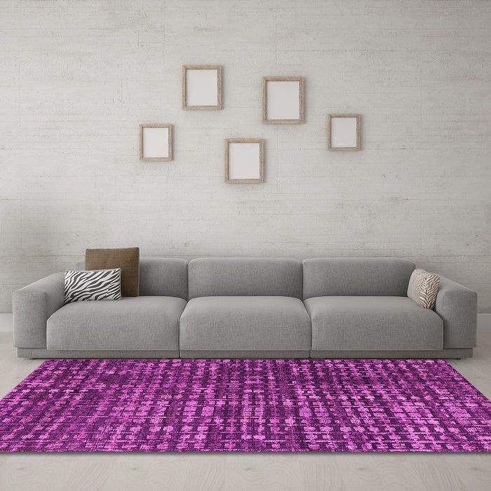 Machine Washable Abstract Pink Modern Rug in a Living Room, wshabs4816pnk