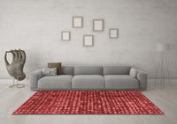 Machine Washable Abstract Red Modern Rug, wshabs4816red