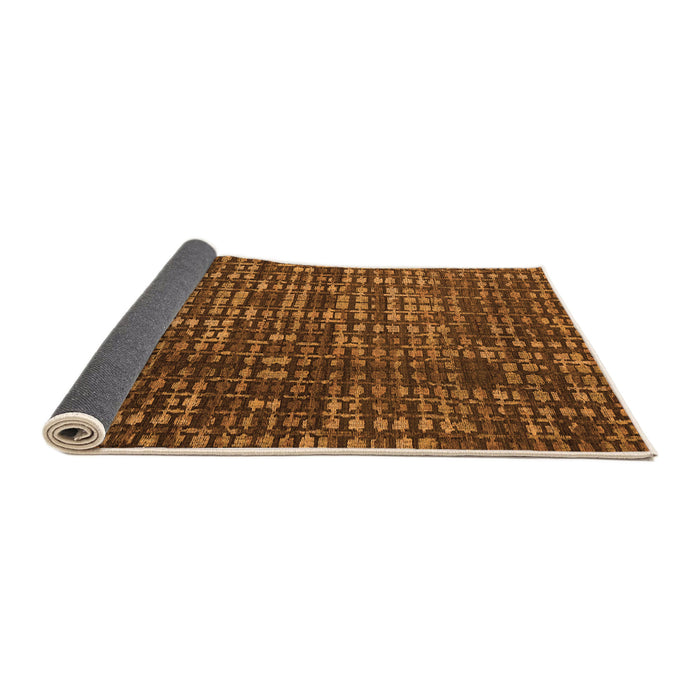 Sideview of Abstract Orange Modern Rug, abs4816org