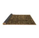 Sideview of Abstract Brown Modern Rug, abs4816brn