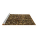 Sideview of Machine Washable Abstract Brown Modern Rug, wshabs4816brn