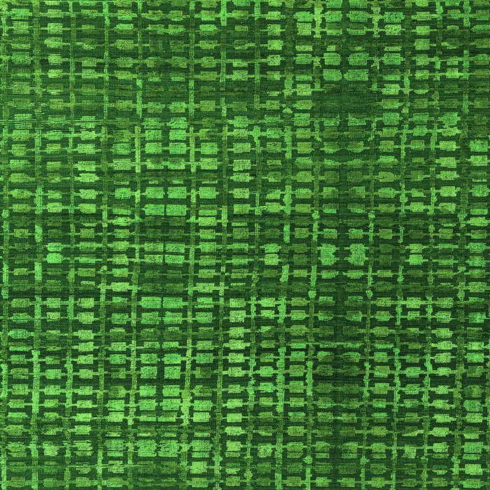 Square Machine Washable Abstract Green Modern Area Rugs, wshabs4816grn