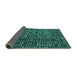 Sideview of Abstract Turquoise Modern Rug, abs4816turq