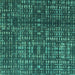 Square Machine Washable Abstract Turquoise Modern Area Rugs, wshabs4816turq