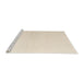 Sideview of Machine Washable Abstract Moccasin Beige Rug, wshabs4817