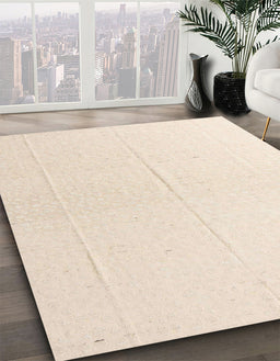 Machine Washable Abstract Moccasin Beige Rug in a Family Room, wshabs4817