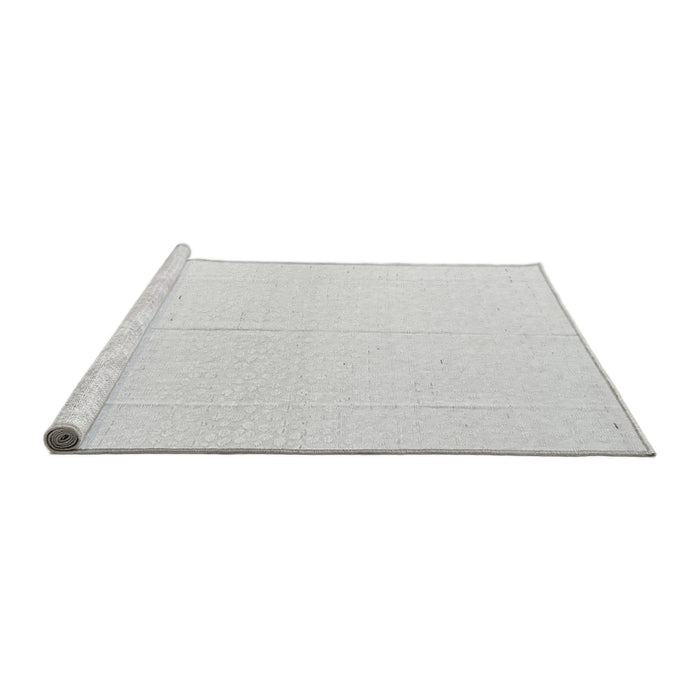 Sideview of Machine Washable Solid Gray Modern Rug, wshabs4817gry