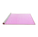 Sideview of Machine Washable Solid Pink Modern Rug, wshabs4817pnk