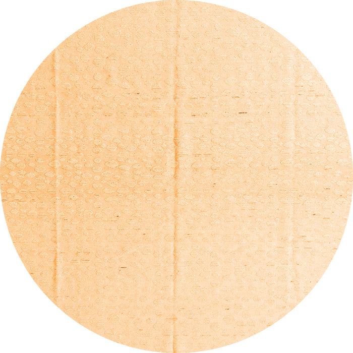 Round Solid Orange Modern Rug, abs4817org