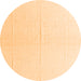 Round Solid Orange Modern Rug, abs4817org