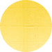 Round Solid Yellow Modern Rug, abs4817yw