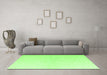 Machine Washable Solid Green Modern Area Rugs in a Living Room,, wshabs4817grn