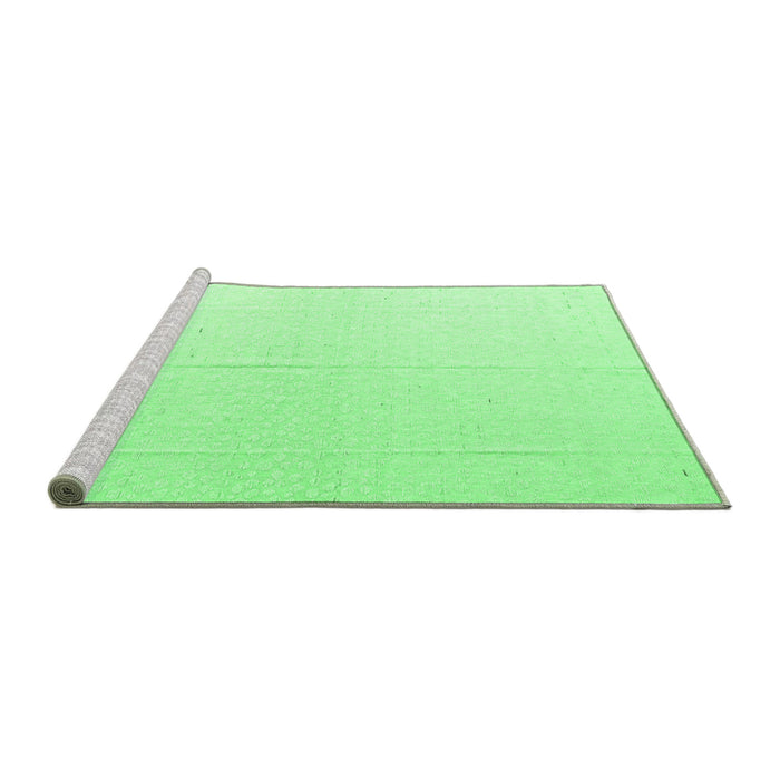 Sideview of Machine Washable Solid Emerald Green Modern Area Rugs, wshabs4817emgrn
