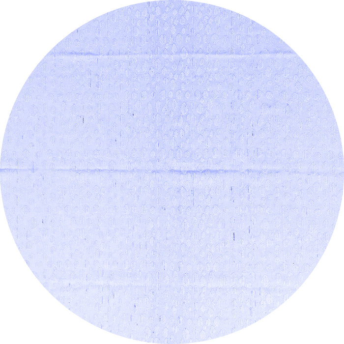 Round Machine Washable Solid Blue Modern Rug, wshabs4817blu