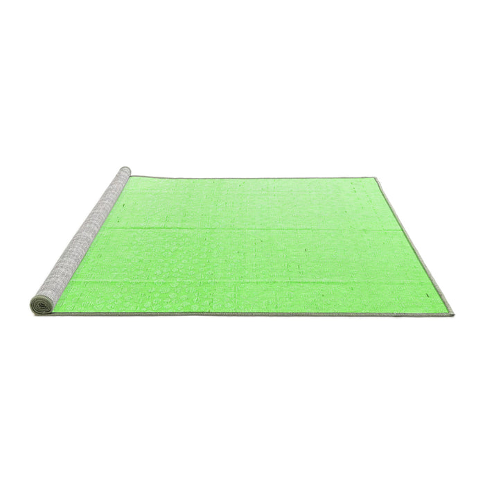 Sideview of Machine Washable Solid Green Modern Area Rugs, wshabs4817grn