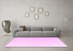 Machine Washable Solid Pink Modern Rug in a Living Room, wshabs4817pnk