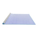 Sideview of Machine Washable Solid Blue Modern Rug, wshabs4817blu