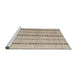 Sideview of Machine Washable Abstract Brown Rug, wshabs4818