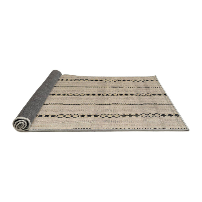 Sideview of Abstract Brown Modern Rug, abs4818