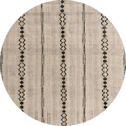 Round Abstract Brown Modern Rug, abs4818