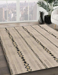 Abstract Brown Modern Rug, abs4818