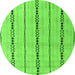 Round Abstract Green Modern Rug, abs4818grn