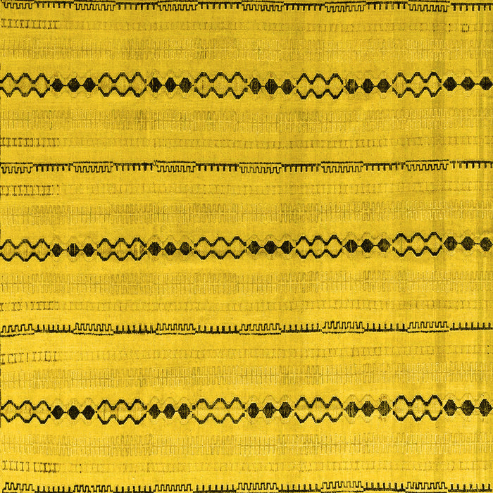 Square Abstract Yellow Modern Rug, abs4818yw