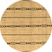 Round Abstract Brown Modern Rug, abs4818brn