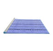 Sideview of Machine Washable Abstract Blue Modern Rug, wshabs4818blu