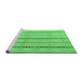 Sideview of Machine Washable Abstract Emerald Green Modern Area Rugs, wshabs4818emgrn