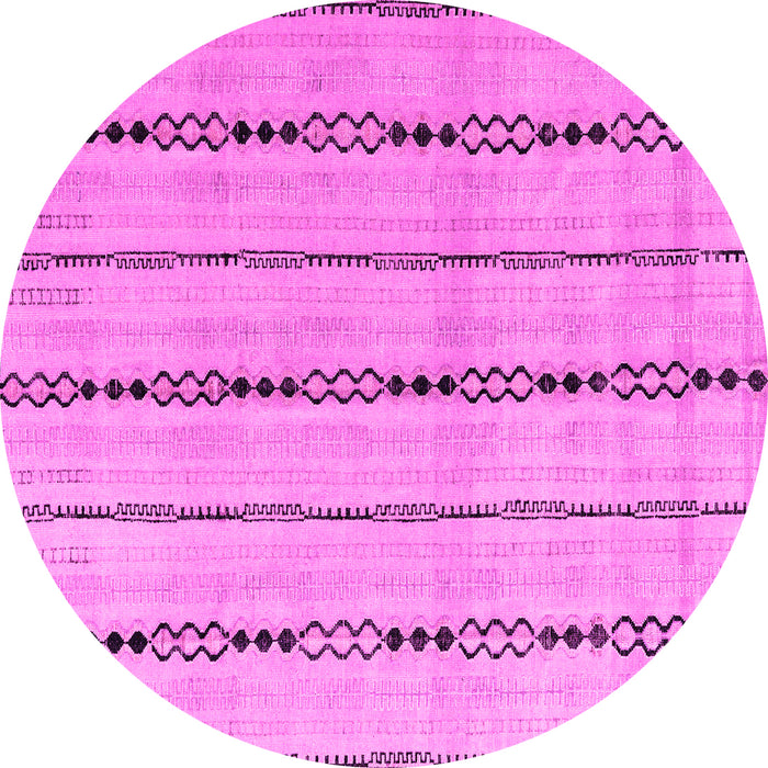 Round Machine Washable Abstract Pink Modern Rug, wshabs4818pnk