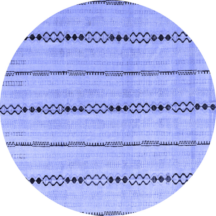 Round Abstract Blue Modern Rug, abs4818blu