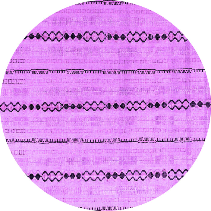Round Abstract Purple Modern Rug, abs4818pur