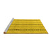 Sideview of Machine Washable Abstract Yellow Modern Rug, wshabs4818yw