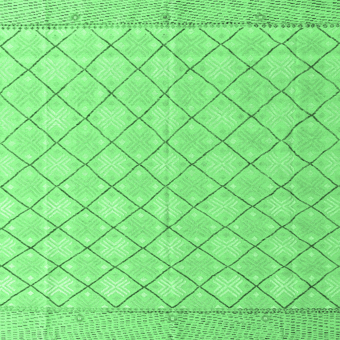 Square Machine Washable Abstract Emerald Green Modern Area Rugs, wshabs4819emgrn
