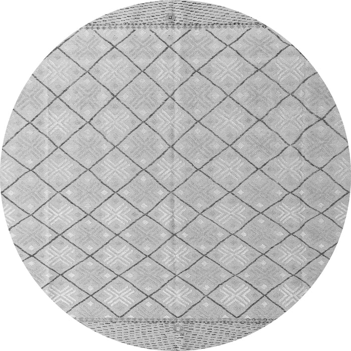 Round Machine Washable Abstract Gray Modern Rug, wshabs4819gry