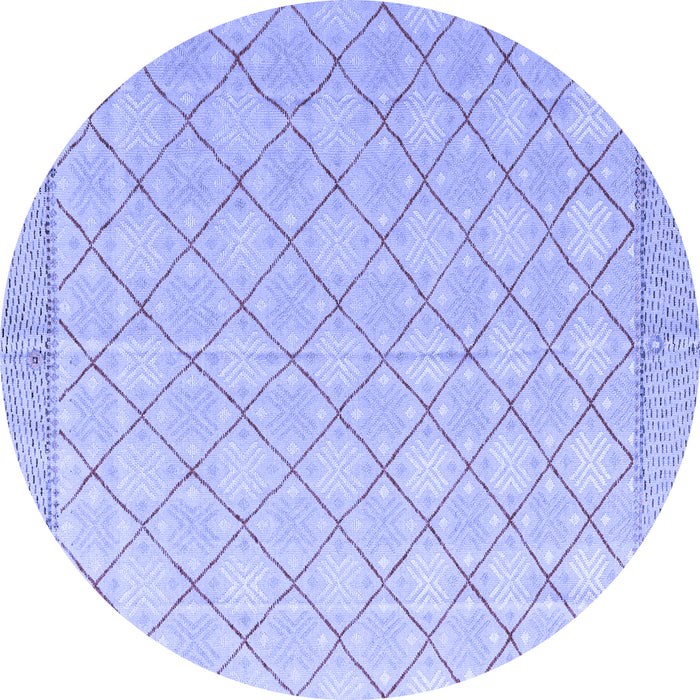 Round Machine Washable Abstract Blue Modern Rug, wshabs4819blu