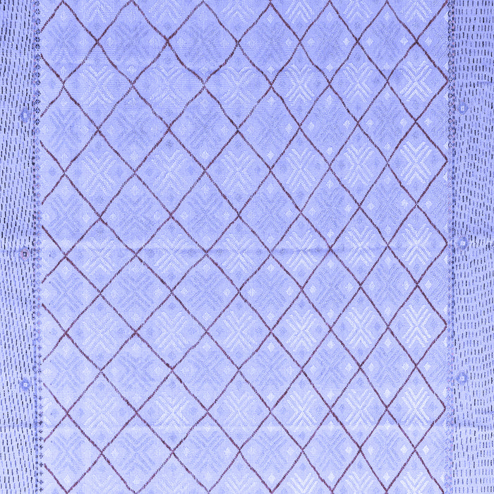 Square Abstract Blue Modern Rug, abs4819blu