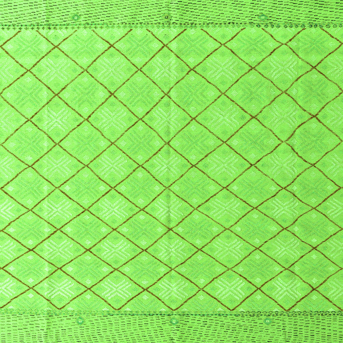 Square Abstract Green Modern Rug, abs4819grn