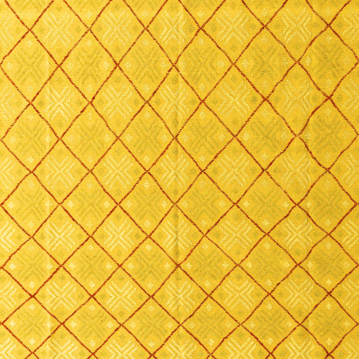 Machine Washable Abstract Yellow Modern Rug, wshabs4819yw