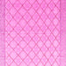 Square Machine Washable Abstract Pink Modern Rug, wshabs4819pnk