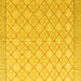 Square Machine Washable Abstract Yellow Modern Rug, wshabs4819yw